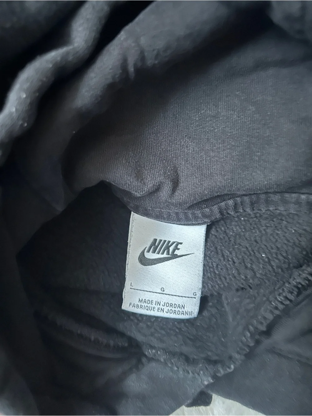 Nike Black Pullover Hoodie with White Swoosh